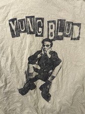 YUNGBLUD H&M Divided Graphic T Shirt Beige Punk Rock Alternative Band Tee picture