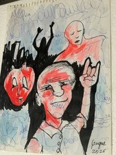 Original Outsider Art - Rock Figures - Vintage Paper Brazil (Archives) picture