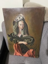 Leonor Fini (Handmade) Signed Oil Painting on Canvas 16x24 in Surrealism .. picture