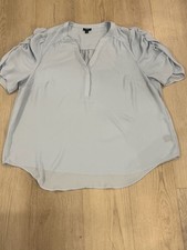 Torrid Harper Blouse Size 2 Light Blue Chiffon picture