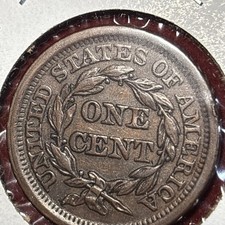 1849  Braided Hair Large Cent - N-10, R3 -double Die Reverse picture