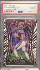 2024 Panini Select - Suite Level Lamar Jackson #386 Zebra Prizm picture