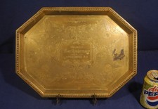 Rare Antique Bartholomay Beer Tray Brass Pre-Prohibition Rochester NY Brew Co. picture