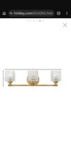 Hinkley Lighting Elle Bath Three Light, Heritage Brass - 5043HB picture