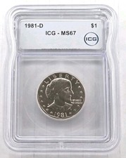 1981-D Susan B. Anthony One Dollar Coin MS 67 High Grade Key Date GEM picture