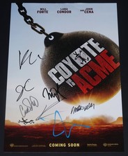 Coyote VS Acme 7X CAST Signed 12x18 Poster Photo JOHN CENA, WILL FORTE + + PROOF picture