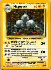 MAGNETON 9/102 HOLO RARE BASE SET UNLIMITED POKEMON LIGHTLY PLAYED WOTC picture