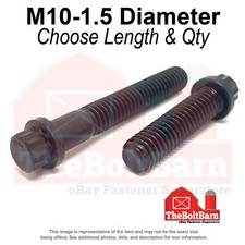 M10-1.5 Metric 12 Point Flange Screws Bolts Black Oxide (Pick Length & Qty) picture