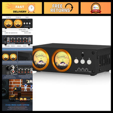 3 Channel RCA Audio Switch Selector Box with Remote, VU Meter & Bypass for PC, A picture