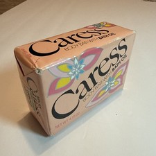 Vintage Caress 1 Body Bar with Bath Oil 4.75 Oz  New Old Stock Peach Soap Sealed picture