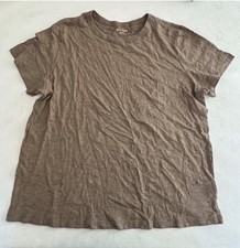 Old Navy Women's EveryWear Crew-Neck Short Sleeve T-Shirt Brown . picture