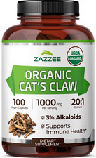 USDA Organic Cat’s Claw 20:1 Extract, 1000 mg, Standardized to 3% Alkaloids picture