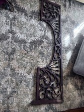 Victorian vintage wood spindal archway fretwork picture