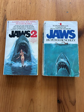 JAWS novels 1 + 2 Peter Benchley, Hank Searls Bantam 1st Edition 4th, 10th print picture