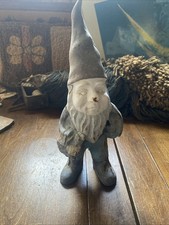 Vintage Cast Iron Garden Gnome 12” Iron Garden Gnome picture