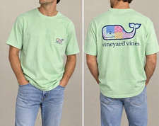 Vineyard Vines Men's Green Whale Graphic Logo Pocket Tee L Crew Neck Cotton picture