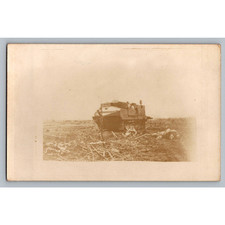 WWI Schneider CA1 French Military Tank Battlefield RPPC Real Photo Postcard picture