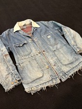 True Vtg 1960s CARHARTT HEADLIGHT FINCK Sz 40 UNION MADE Thrashed Chore Jacket picture