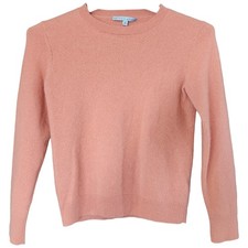 Antonio Melani Women's M Peach Pink 100% Cashmere Crewneck Sweater Thick picture