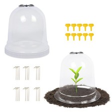 6 Pack Garden Cloche Plant Dome 7.3 Inch Transparent picture