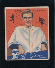 1934 Goudey Carl Hubbell #12 - NY Giants - Fr - D5948 HOF picture