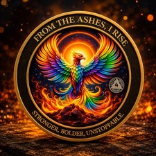 🔥4 Year Sobriety Coin AA Chip Medallion Alcoholics Anonymous Four Years Sober picture