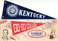 1960 University of Kentucky Wildcats Go-Go College Unused Leaf Pennant picture
