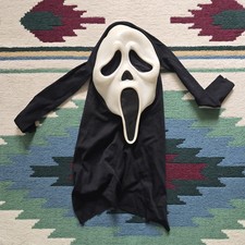 Vtg Scream Ghost Face Mask  Easter Unlimited Fun World Pre Owned Y2K picture