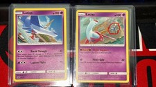 HD Fart Swirl 🌀 Latias Latios SM87&88 Cosmos Holo Bleed Error Rare Pokémon TCG picture