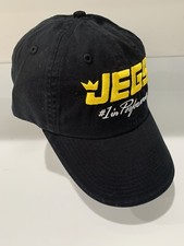 JEGS Racing Hat Cap Black Adjustable Strap Embroidered Yellow Logo Collectibles picture