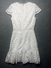 WHBM White House Black Market Lace Sheath Dress Ecru Size 2 NWT Crochet Eyelet picture