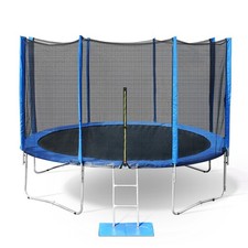 Aoodor 12FT Outdoor Trampoline with Enclosure Outer-Safety Net & Ladder for Kids picture