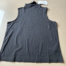 NWT $59 Athleta Outbound II sz Large Tank Top Black Mock Neck Sleeveless picture