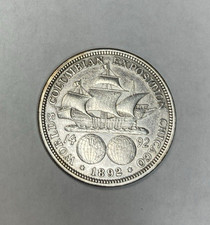 1892 Columbian Exposition Commemorative Half Dollar AU Details Cleaned picture
