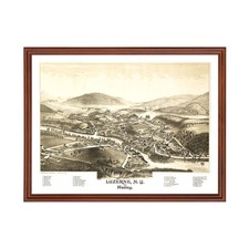 Old Map of Luzerne & Hadley, NY 1888 - Vintage Luzerne & Had picture