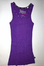 VTG Y2K Rare Abbey Dawn Avril Lavigne Purple Studded Ribbed Tank Top Medium picture