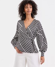 I.N.C. International Concepts Women's Top Sz Black/Double Espress picture