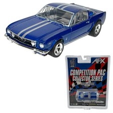 AFX 22086 1966 Ford Mustang Fastback Metallic Blue HO Slot Car Collector Series picture