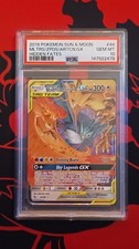 2019 POKEMON SUN & MOON HIDDEN FATES 44/68 MOLTRES & ZAPDOS & ARTICUNO GX PSA 10 picture