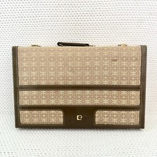 Pierre Cardin Vintage MCM Backgammon Board Game Set Monogram Print Attache Case picture