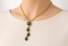 Colombian Trapiche Emerald  2.08 Cts Pendant 18K Yellow Gold Jewelry Muzo Mines picture