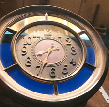 26 Inch Round Mirrored Hanging Wall Clock W/ Arabic Numerals picture