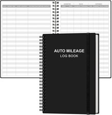 AT-A-GLANCE Auto Mileage Log Book Black picture