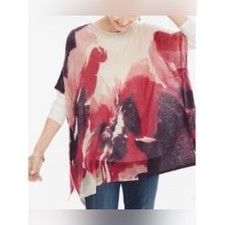 NWT - Chico’s Placed Floral Print Poncho picture