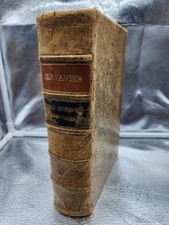 1910 Don Quixote Cervantes Antique Leather bound Book Illustrated Calleja spain picture