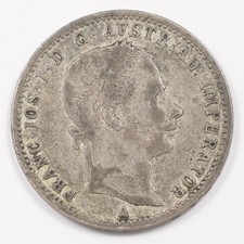 Austria 1858-A Franz Joseph I 1/4 Florin Silver P151665 picture