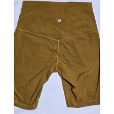 Lululemon Align High-Rise Workout Gym Shorts Gold Spice Size 4 LW7BTKS picture