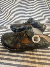 Alegria by PG Lite Hand Painted Floral Leather Clogs picture