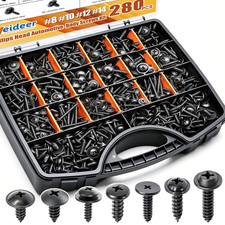280Pcs Automotive Body Screw Assortment Kit,#8#10#12#14 Automatic Trim Screws, S picture