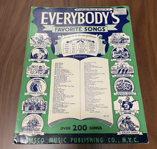 Everybody's Favorite Songs Amsco Sheet Music Song Book 200+ Songs 1983 Piano picture